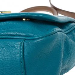 Pre Owned Marc by Marc Jacobs Blue Leather Too Hot To Handle Top Handle Bag