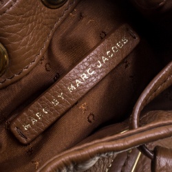 Pre Owned حقيبة كروس مارك باي مارك جاكوبس باكت أربطة تو هوت تو هاندل ميني جلد بنية