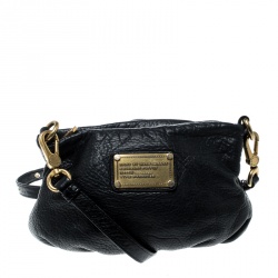 Pre Owned Marc by Marc Jacobs Black Leather Classic Q Percy Crossbody Bag