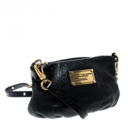 Pre Owned Marc by Marc Jacobs Black Leather Classic Q Percy Crossbody Bag