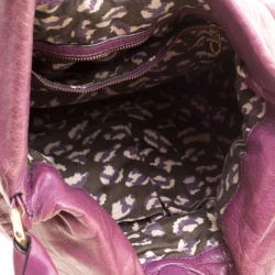 Pre Owned Marc by Marc Jacobs Purple Leather New Q Lil Drawstring Hobo