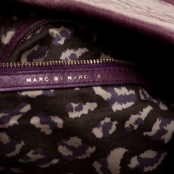 Pre Owned Marc by Marc Jacobs Purple Leather New Q Lil Drawstring Hobo