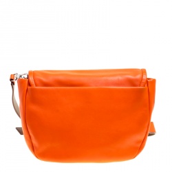 Pre Owned حقيبة كتف مارك باي مارك جاكوبس لونا كبيرة جلد برتقالية