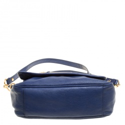 Pre Owned حقيبة كروس مارك باي مارك جاكوبس تو هوت تو هاندل لي جلد لامعة زرقاء