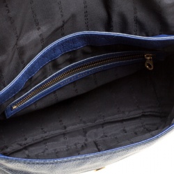 Pre Owned حقيبة كروس مارك باي مارك جاكوبس تو هوت تو هاندل لي جلد لامعة زرقاء