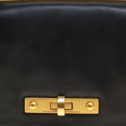 مملوكة مسبقًا Marc by Marc Jacobs White/Black Leather Flap Crossbody Bag