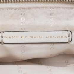 مملوكة مسبقًا Marc by Marc Jacobs White/Black Leather Flap Crossbody Bag