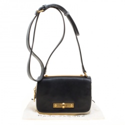 مملوكة مسبقًا Marc by Marc Jacobs White/Black Leather Flap Crossbody Bag