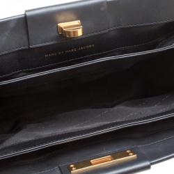 Pre Owned Marc by Marc Jacobs Black Leather East End Lady Rei Clutch 