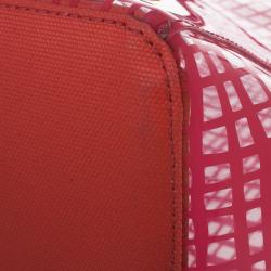 Pre Owned Marc by Marc Jacobs Pink Check Transparent Tote