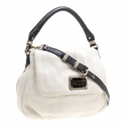 Pre Owned Marc by Marc Jacobs White Leather Classic Q Lil Ukita Top Handle Bag