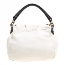 Pre Owned Marc by Marc Jacobs White Leather Classic Q Lil Ukita Top Handle Bag