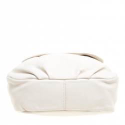 Pre Owned Marc by Marc Jacobs White Leather Classic Q Lil Ukita Top Handle Bag