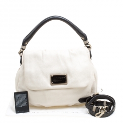 Pre Owned Marc by Marc Jacobs White Leather Classic Q Lil Ukita Top Handle Bag