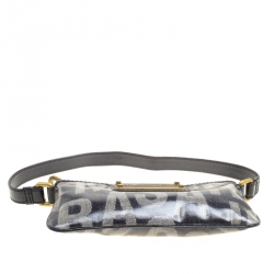 Pre Owned Marc by Marc Jacobs Blue Coated Canvas and Leather Pouch