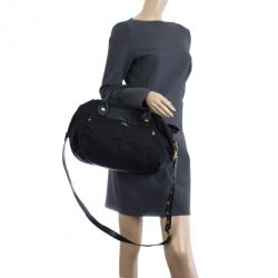 Pre Owned Marc by Marc Jacobs Black Preppy Nylon Pearl Satchel