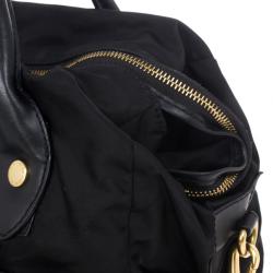 Pre Owned Marc by Marc Jacobs Black Preppy Nylon Pearl Satchel