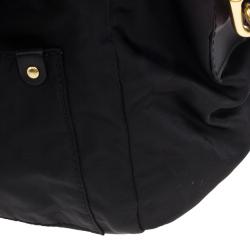 Pre Owned Marc by Marc Jacobs Black Preppy Nylon Pearl Satchel