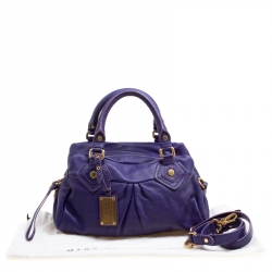 مملوكة مسبقًا حقيبة مارك باي مارك جاكوبس كلاسيك كيو بيبي غروف جلد رصاصي