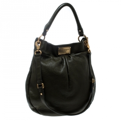 Pre Owned Marc by Marc Jacobs Olive Green Leather Classic Q Hillier Hobo