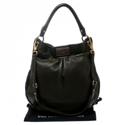 Pre Owned Marc by Marc Jacobs Olive Green Leather Classic Q Hillier Hobo