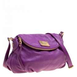 Pre Owned حقيبة كروس مارك باي مارك جاكوبس كلاسيك كيو ناتاشا جلد عنابي 