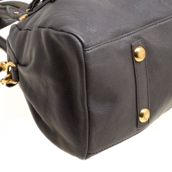 Pre Owned Marc by Marc Jacobs Grey Leather Classic Q Baby Groovee Satchel