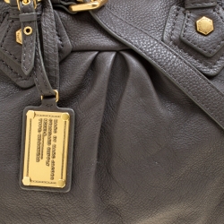 Pre Owned Marc by Marc Jacobs Grey Leather Classic Q Baby Groovee Satchel