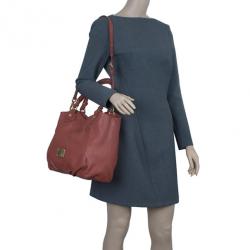 Pre Owned Marc by Marc Jacobs Rouge Leather Classic Q Fran Shoulder Bag
