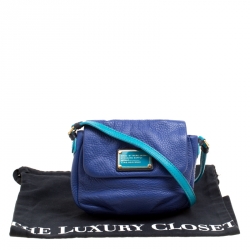 Pre Owned حقيبة كروس مارك باي مارك جاكوبس جلد توركواز/ زرقاء