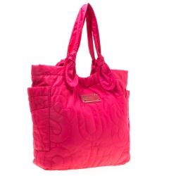 Pre Owned Marc by Marc Jacobs Pink Nylon Medium Pretty Tate Tote