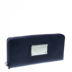 Marc by Marc Jacobs Purple Leather Zip Around Wallet 