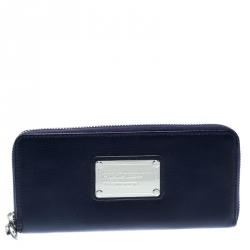 Marc by Marc Jacobs Purple Leather Zip Around Wallet 