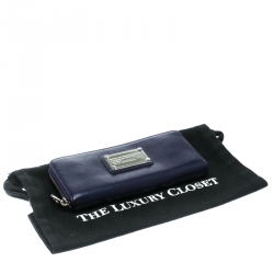 Marc by Marc Jacobs Purple Leather Zip Around Wallet 
