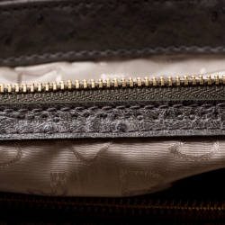 Marc by Marc Jacobs Grey Ostrich Embossed Leather Ozzie Square Lucy Top Handle Bag