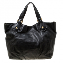 Pre Owned Marc By Marc Jacobs Black Leather Classic Tote