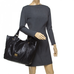 Pre Owned Marc By Marc Jacobs Black Leather Classic Tote