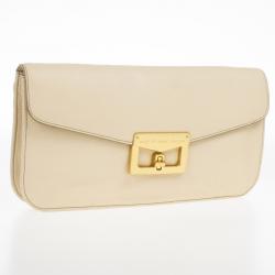 Pre Owned Marc by Marc Jacobs Cream Bianca Clutch 