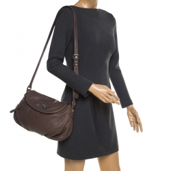 Pre Owned حقيبة كروس مارك باي مارك جاكوبس كلاسيك كيو ناتاشا جلد بيج داكن