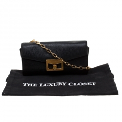 Marc by Marc Jacobs Black Leather Bianca Continental Wallet On Chain  