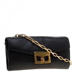 Marc by Marc Jacobs Black Leather Bianca Continental Wallet On Chain  