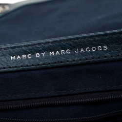 Pre Owned Marc By Marc Jacobs Blue Perforated Leather Crossbody Bag