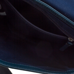 Pre Owned Marc By Marc Jacobs Blue Perforated Leather Crossbody Bag