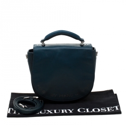 Pre Owned Marc By Marc Jacobs Blue Perforated Leather Crossbody Bag