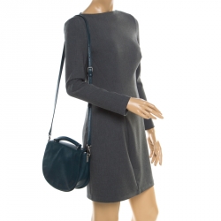 Pre Owned Marc By Marc Jacobs Blue Perforated Leather Crossbody Bag