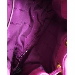 Pre Owned Marc by Marc Jacobs Purple Leather Mini Sling Hobo Bag