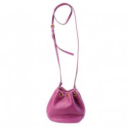 Pre Owned Marc by Marc Jacobs Purple Leather Mini Sling Hobo Bag