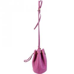 Pre Owned Marc by Marc Jacobs Purple Leather Mini Sling Hobo Bag