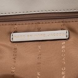 Pre Owned Marc by Marc Jacobs Brown/White Leather Tote