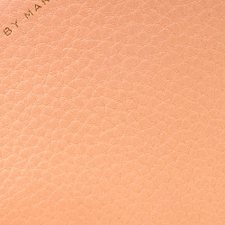 Marc by Marc Jacobs Peach/Brown Leather Organizer Zippy Wallet
